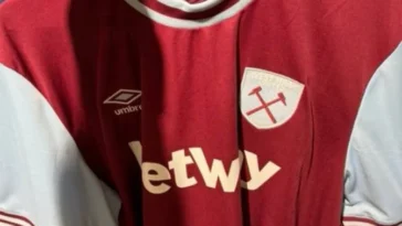 West Ham 24/25 home shirt